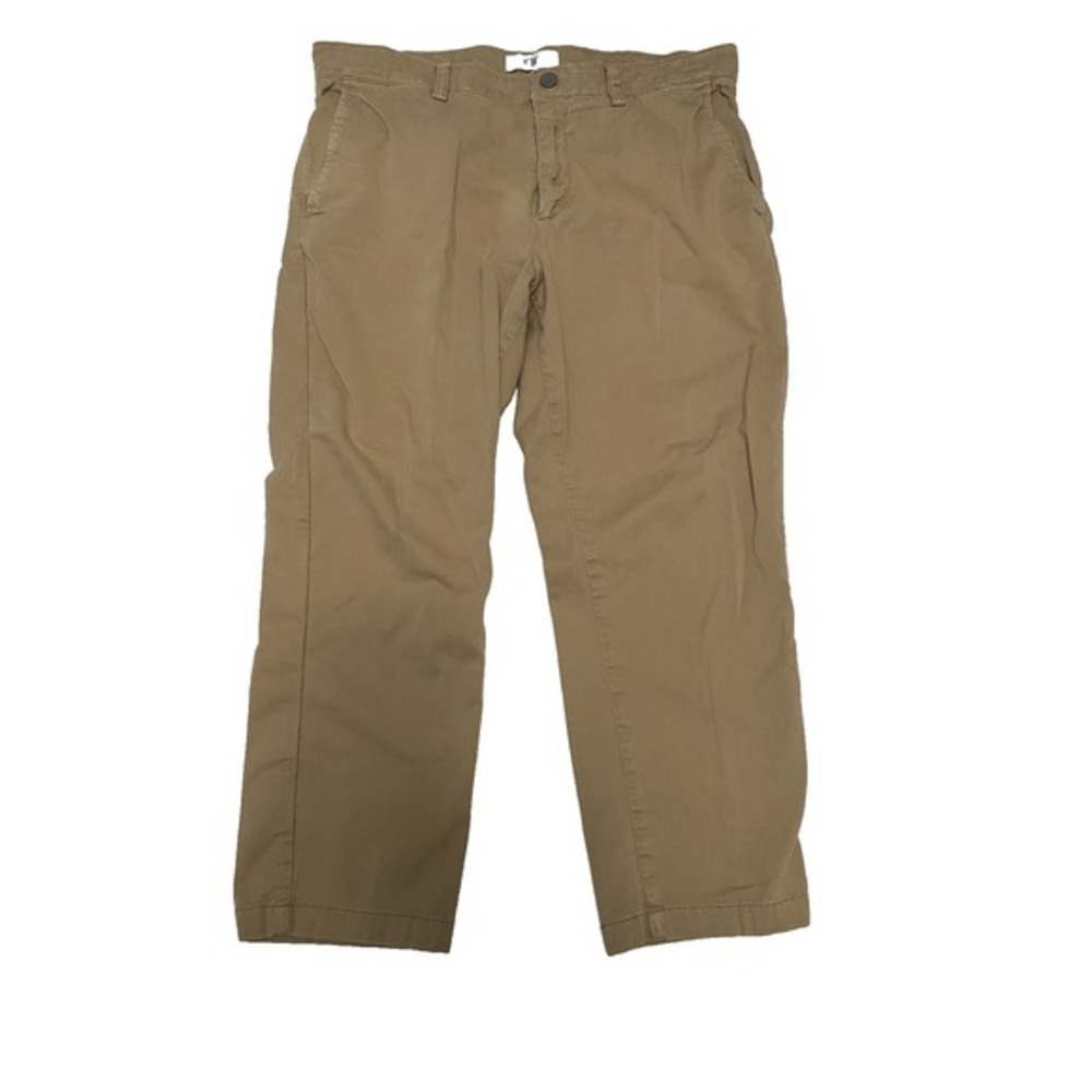 Spoke Men's Khaki Cotton‎ Chino Cropped Pants Build B 33 34x23.5 Capsule Office